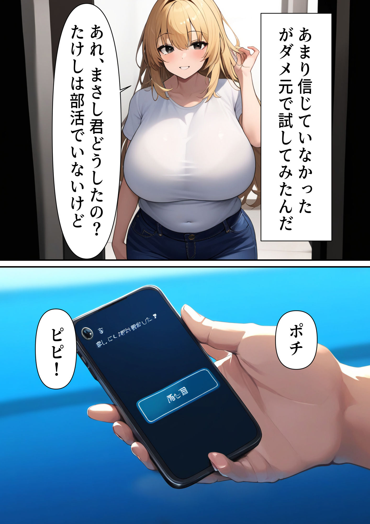 サンプル画像1:友達のお母さんと催〇アプリ(ぼっきずむ) [d_439871]