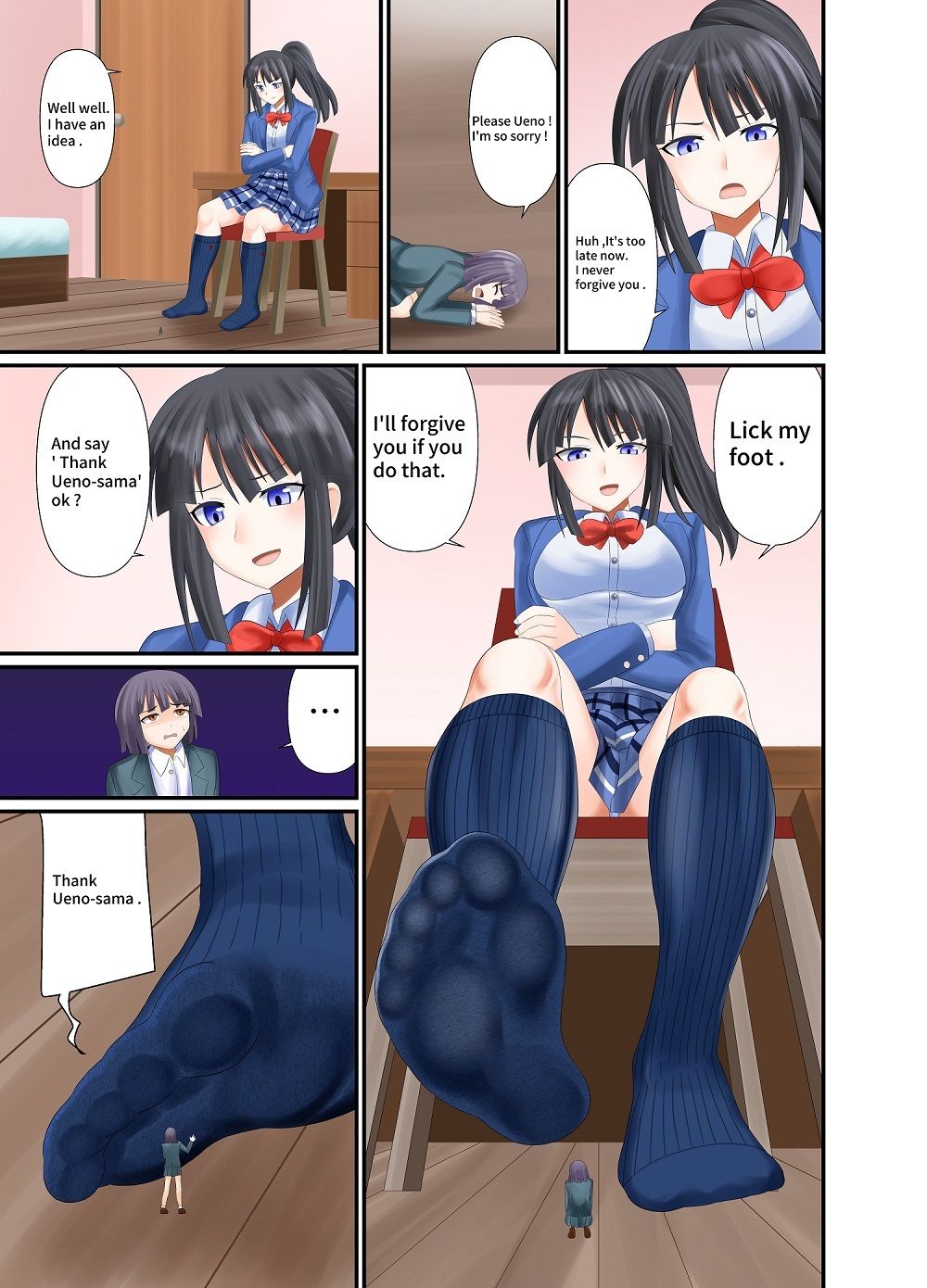 サンプル画像6:紺ソで踏みつぶして復讐する話(アホ寺僧侶) [d_439945]