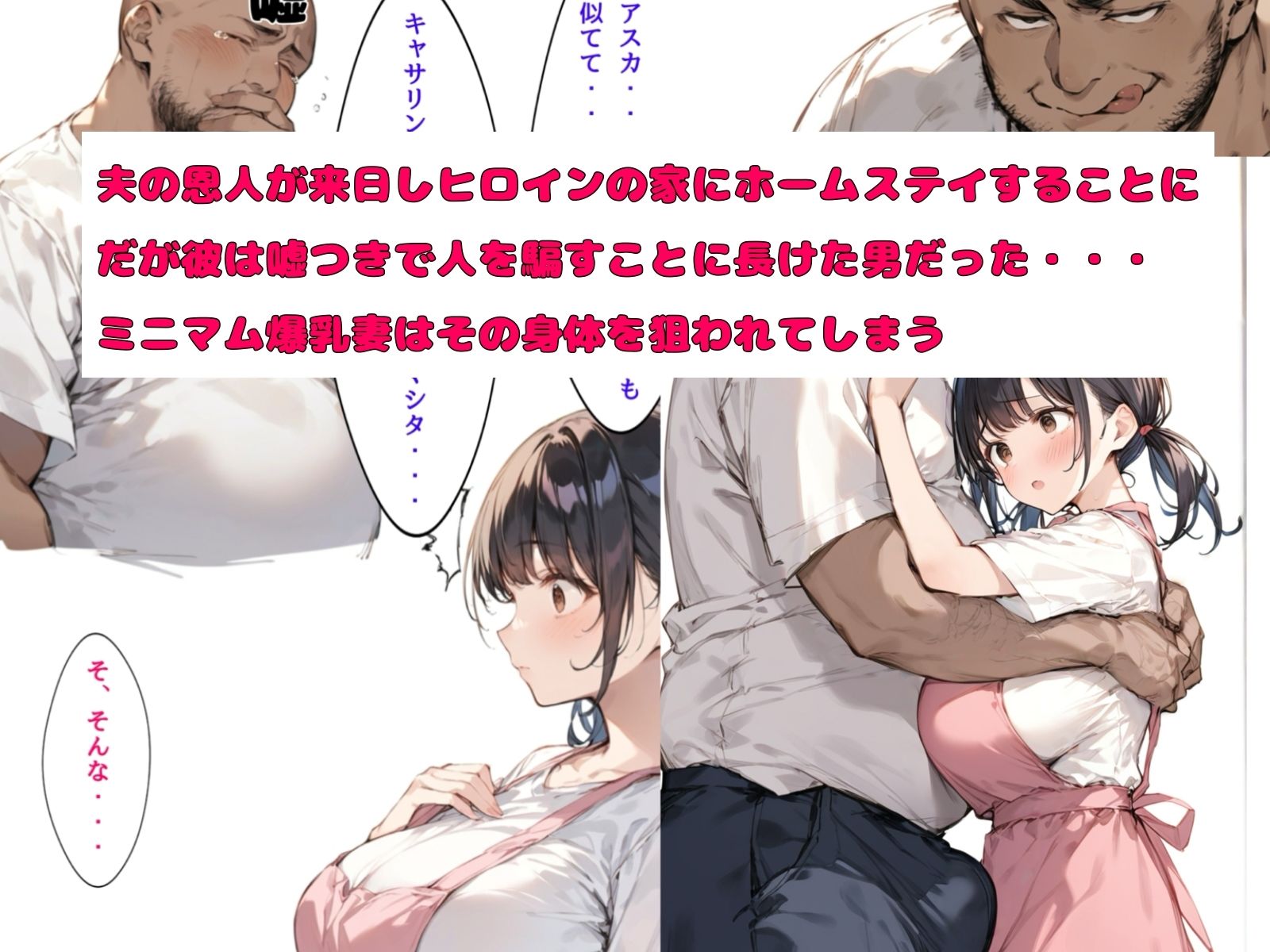 サンプル画像2:ミニマム爆乳妻NTRホームステイ(bbの部屋) [d_440105]