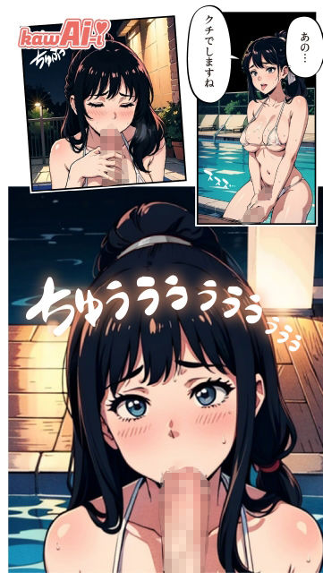 サンプル画像4:巨乳若妻NTRナイトプール【総フルカラー・セリフつき】(kawAI-i) [d_440139]