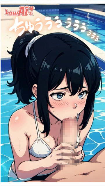 サンプル画像5:巨乳若妻NTRナイトプール【総フルカラー・セリフつき】(kawAI-i) [d_440139]