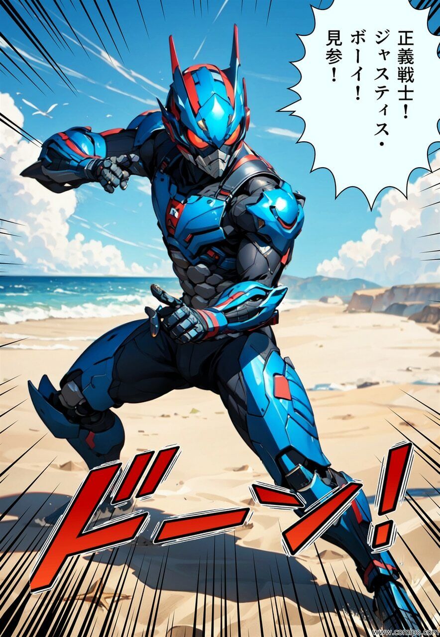 サンプル画像5:真・正義戦士ジャスティス・ボーイ 完全版 第6巻 「怪人・クラゲ〇僧とビキニ水着」(真城のソフトハウス) [d_440361]