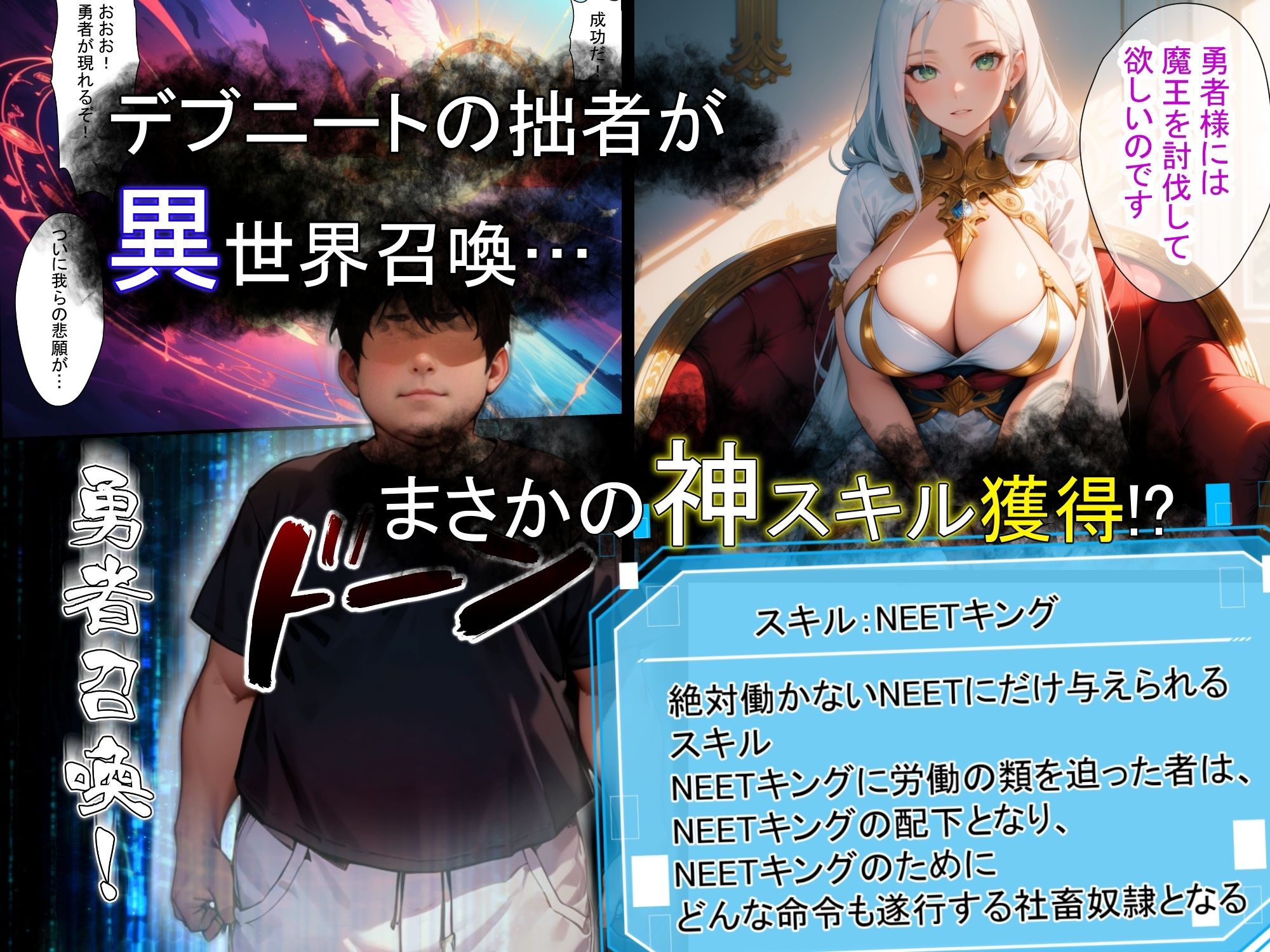 サンプル画像1:肉便帝国〜ニート勇者がチートスキルで異世界制服！？〜(アブー) [d_441014]