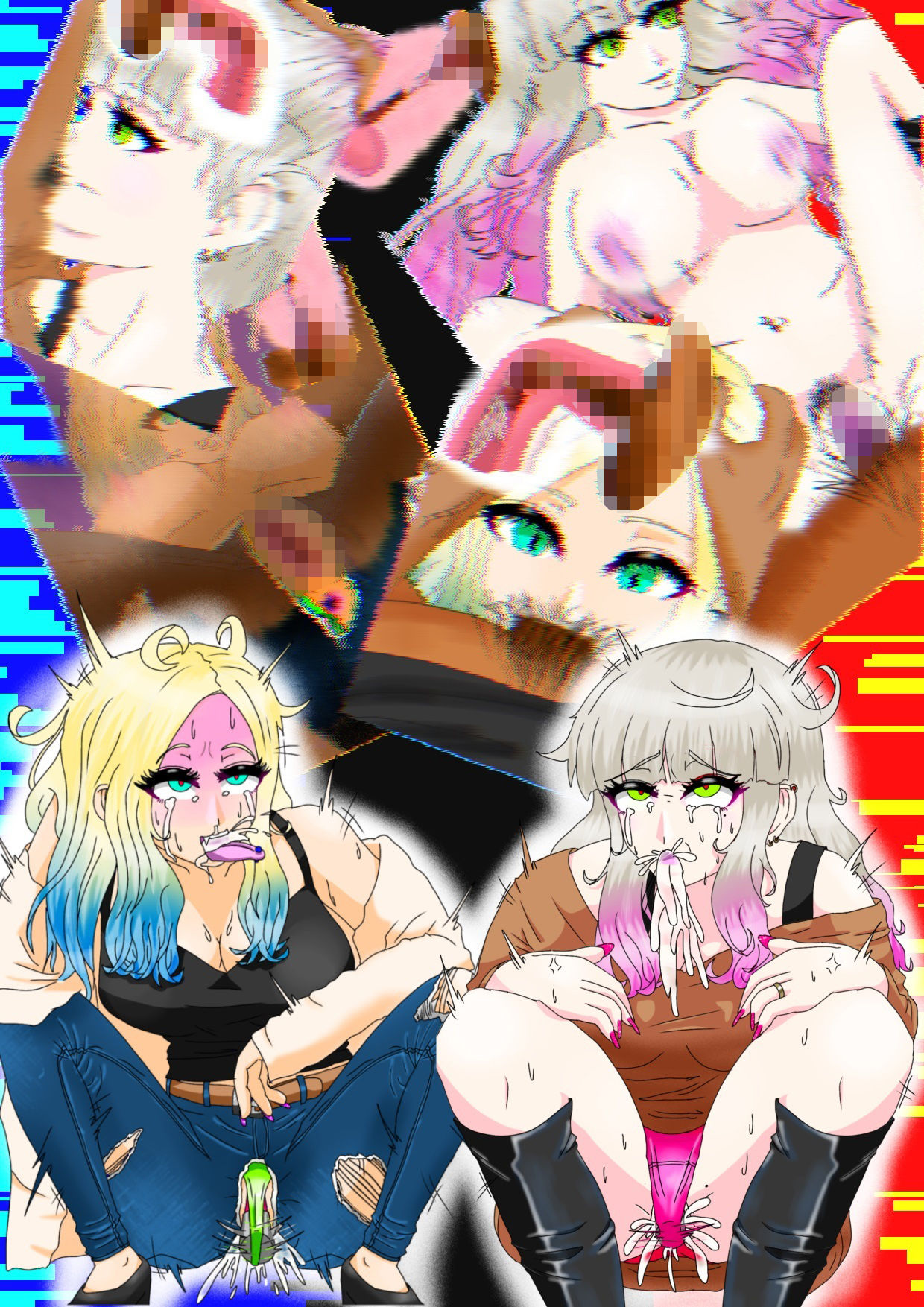 サンプル画像4:ヤンキー＆ギャル4人時間停止○(ファンタジスタ入れ歯) [d_441185]