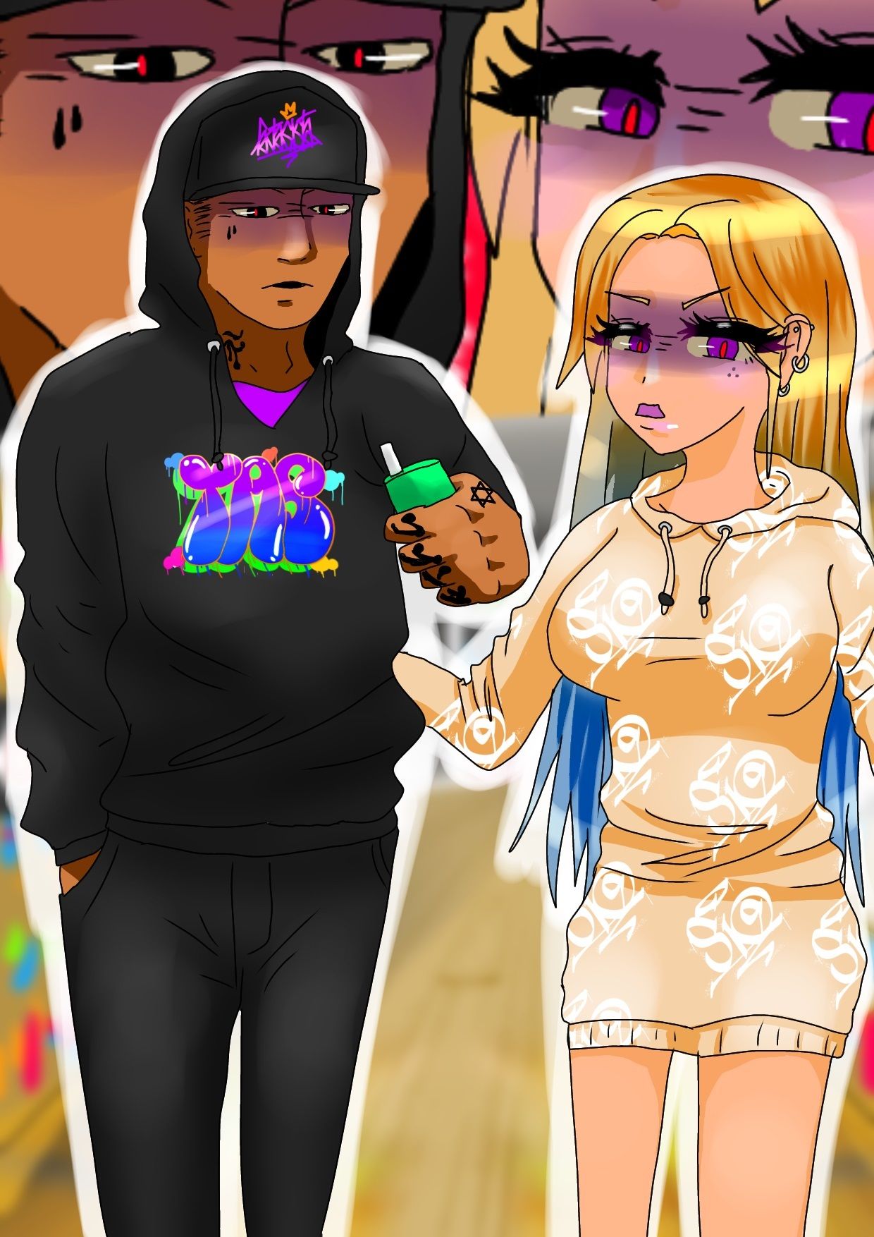 サンプル画像5:ヤンキー＆ギャル4人時間停止○(ファンタジスタ入れ歯) [d_441185]