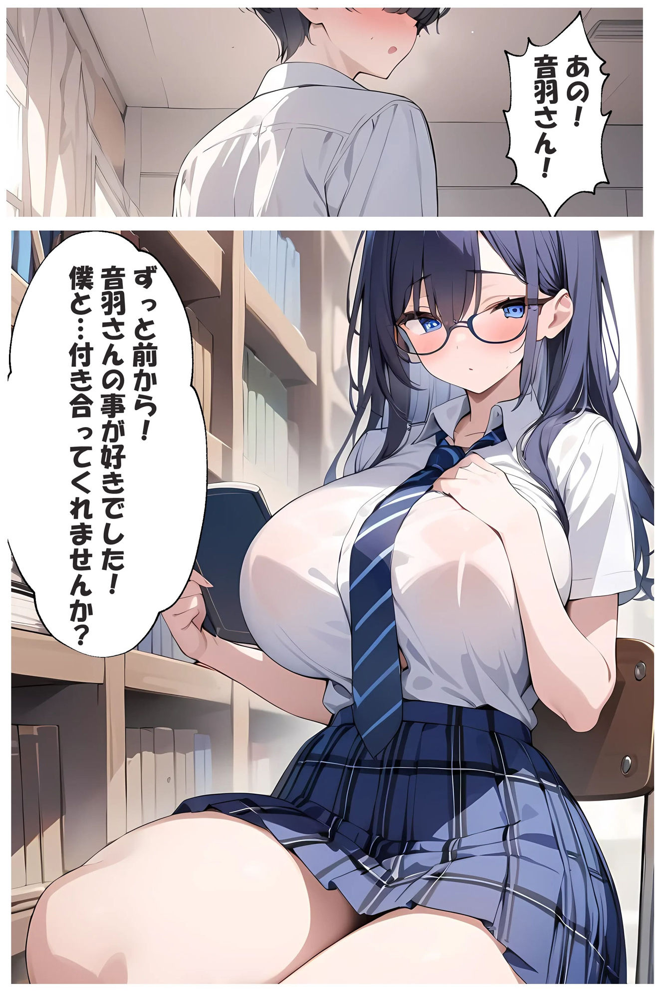 サンプル画像3:地味子ちゃんが巨乳でめちゃくちゃエロかった話(ももぞの亭) [d_441544]