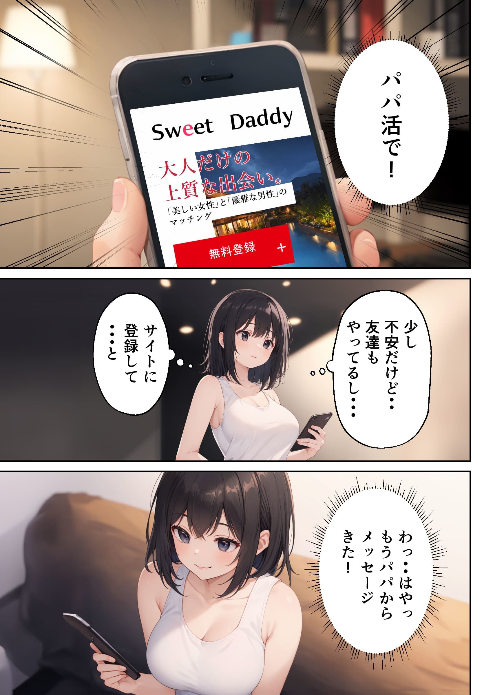 サンプル画像6:妻がおじさんにNTRされて雌になるまで-パパ活編-(よし堂) [d_441671]