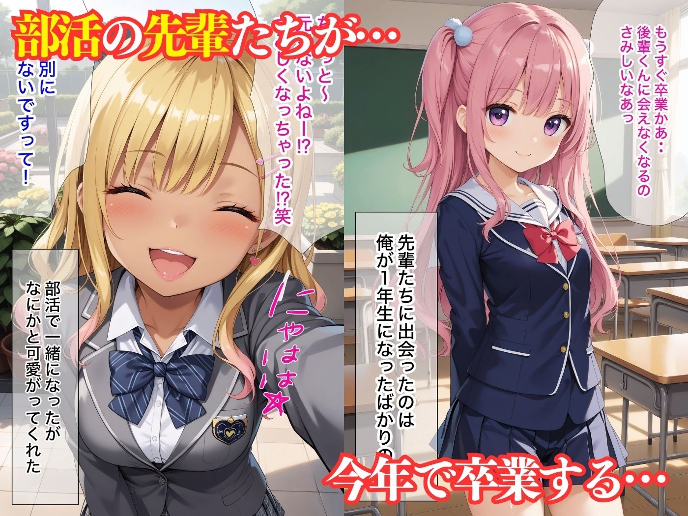 サンプル画像1:部活の巨乳美女とのエッチな思い出づくり(スクールパラダイス) [d_441936]