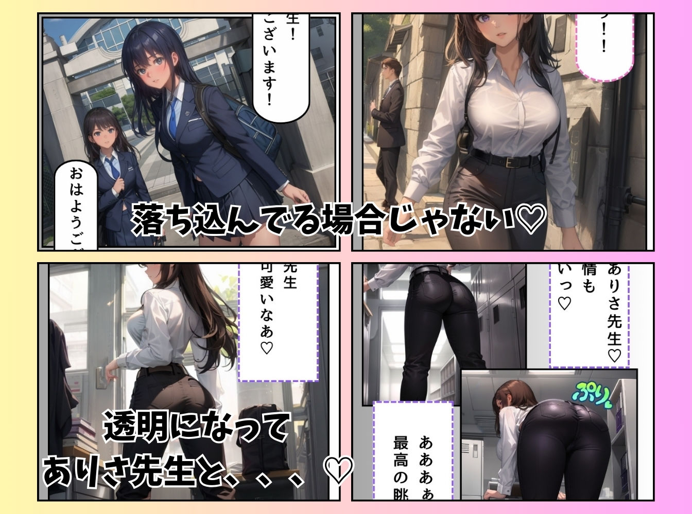 サンプル画像5:透明おじさんに襲われた女教師(くりきんとん) [d_442950]