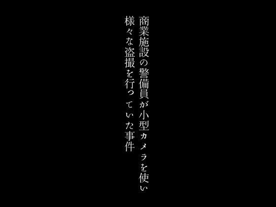 サンプル画像1:商業施設の警備員が小型カメラを使い様々な盗撮を行っていた事件(first impression) [d_443566]
