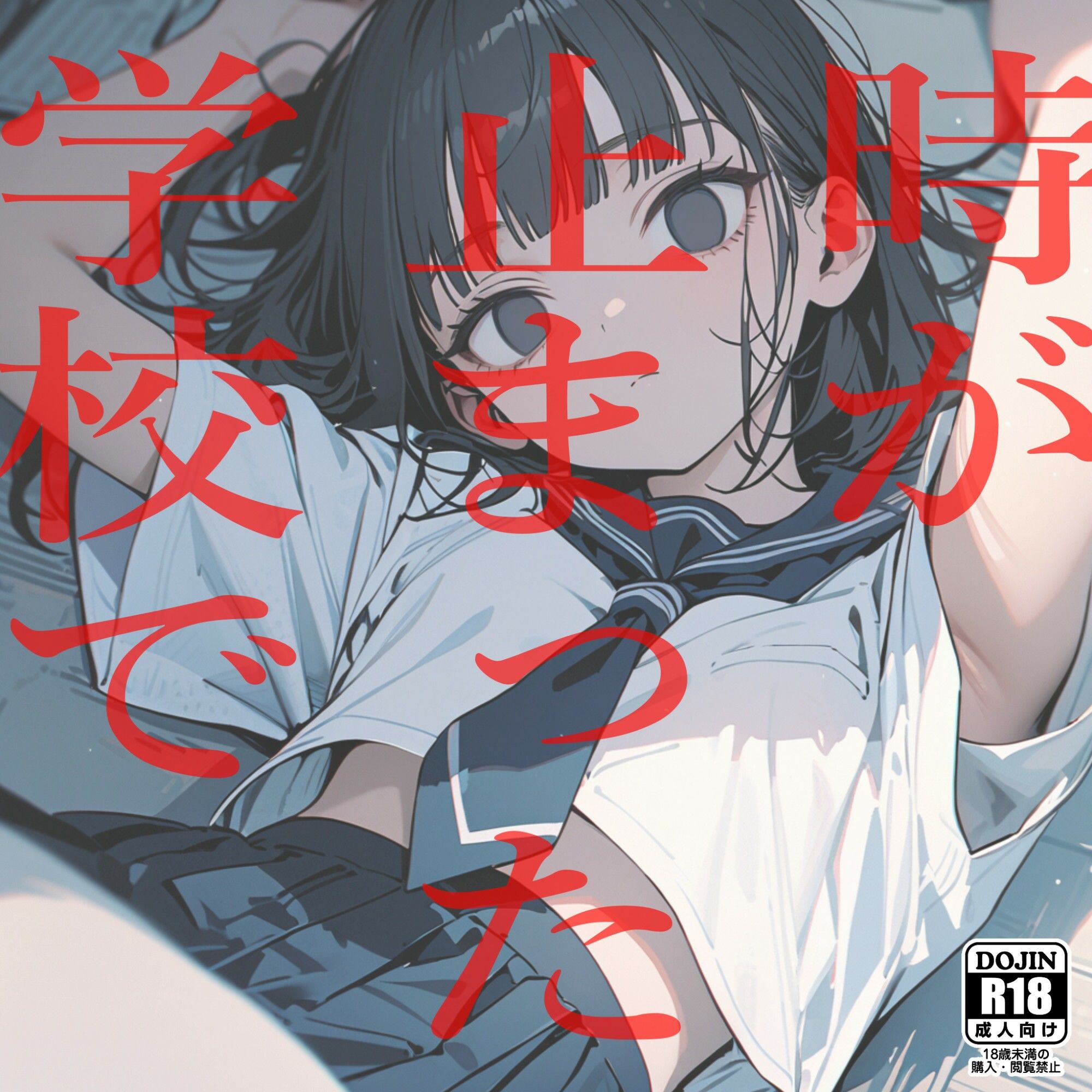 サンプル画像1:時が止まった学校で(電脳戯画) [d_444244]