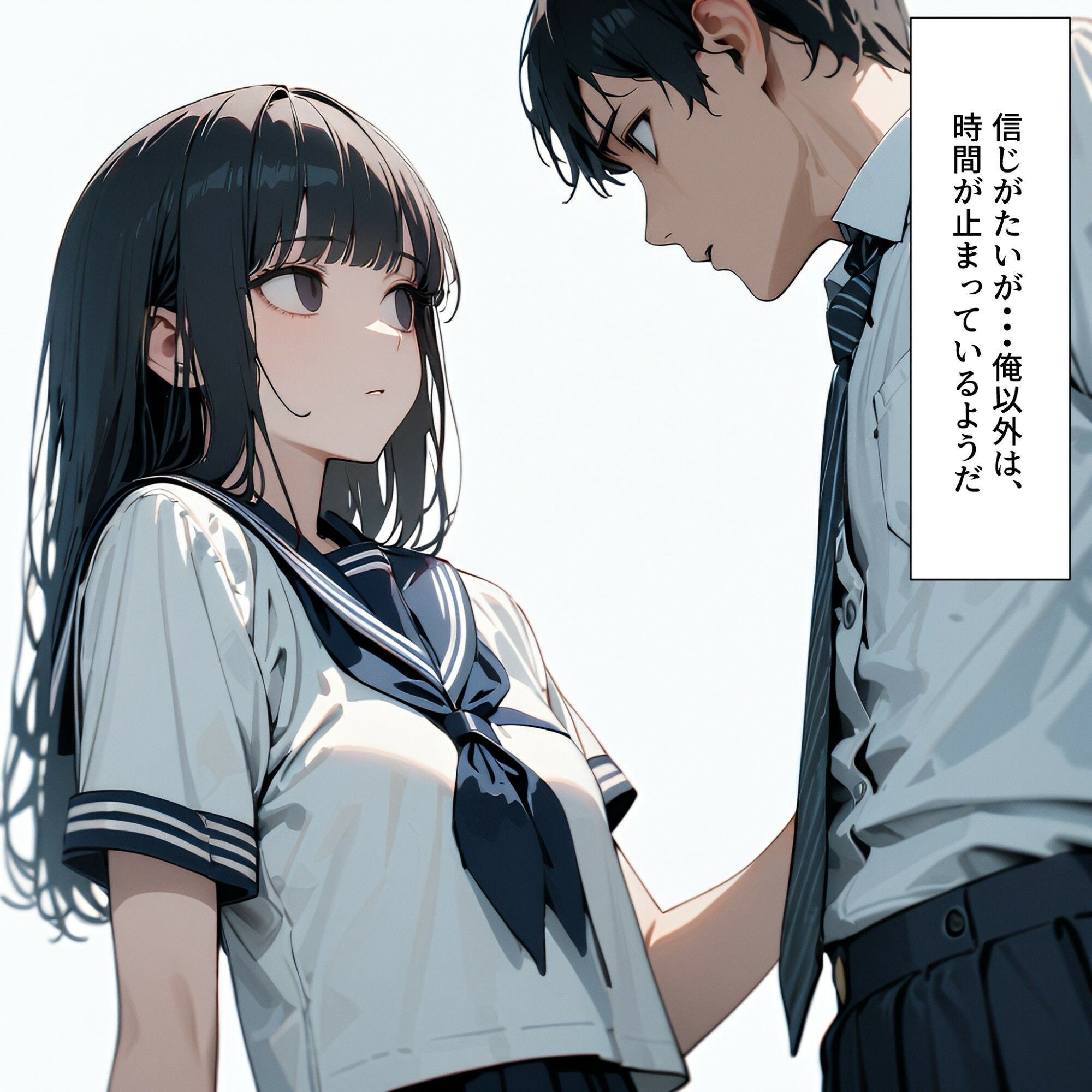 サンプル画像4:時が止まった学校で(電脳戯画) [d_444244]