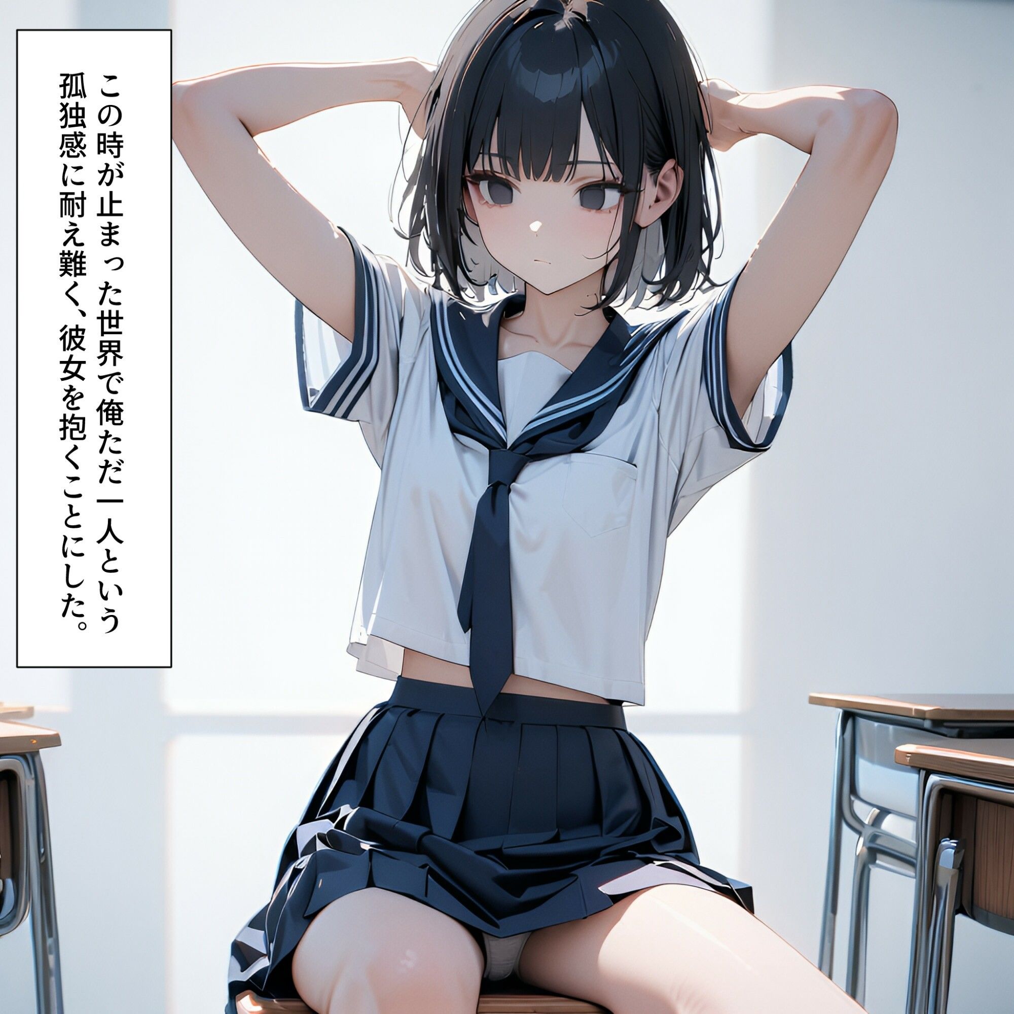 サンプル画像6:時が止まった学校で(電脳戯画) [d_444244]