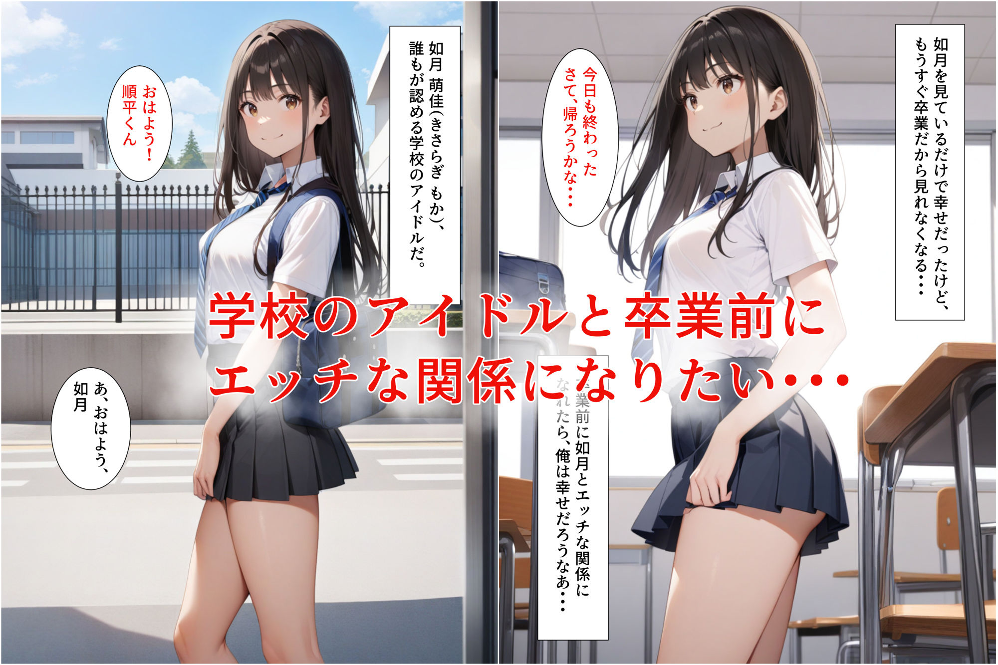 サンプル画像1:学校のアイドルとセフレになったのでセックスしまくりました(ぴちゆめ堂) [d_445027]