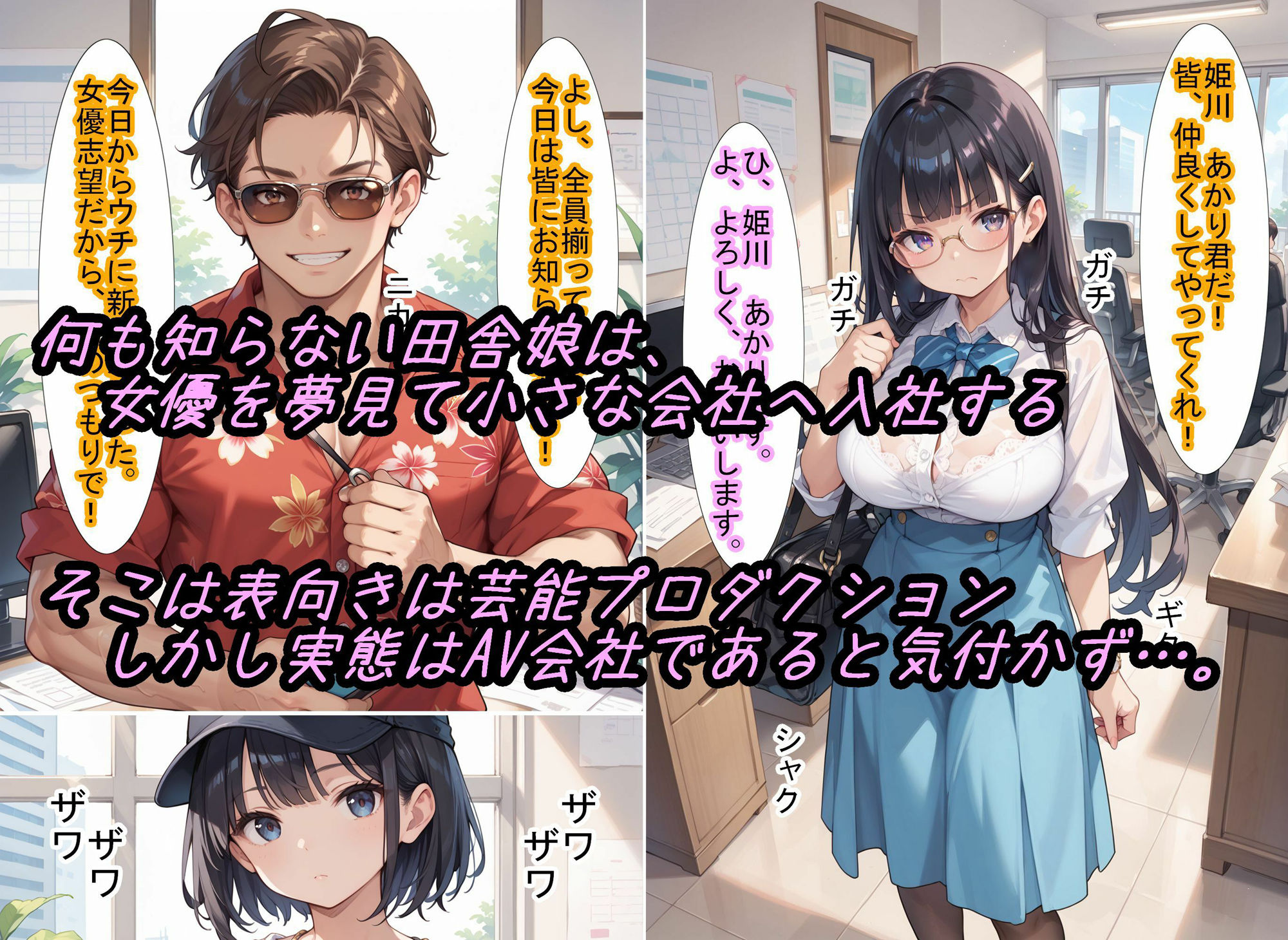 サンプル画像1:【AV社長:オーガ健】女優志望の田舎娘をAV女優に墜とすまで(魔術師プロトン2D) [d_445035]