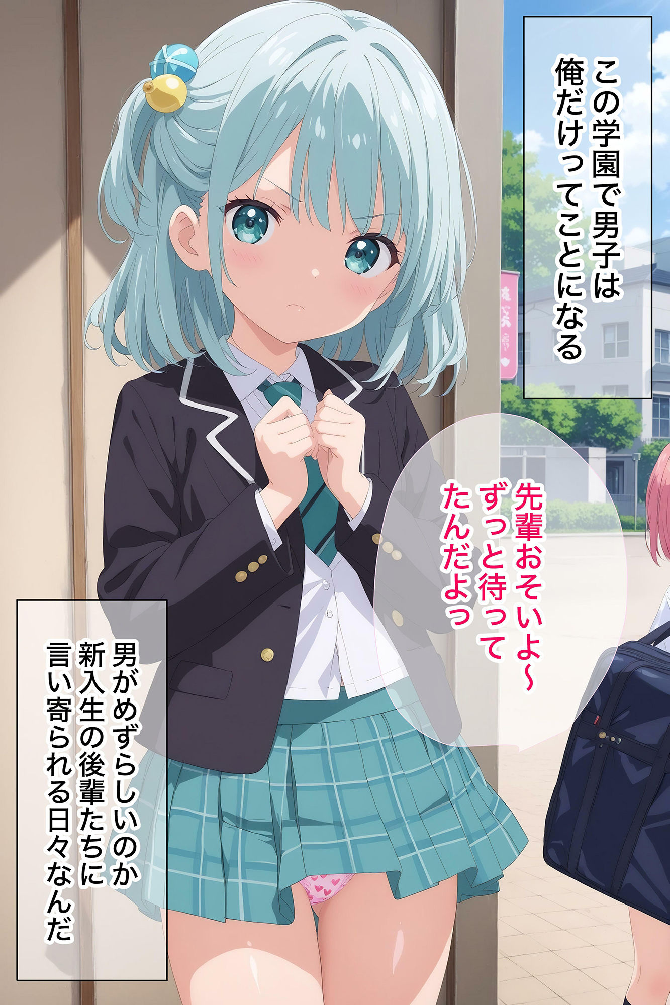 サンプル画像4:学園で後輩に囲まれる学園生活♪【4K高画質】(月光シャワー) [d_445641]