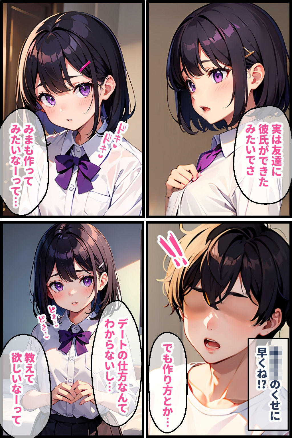 サンプル画像1:お兄ちゃん、色々教えて？ーはじめてのお付き合い編ー(官能マンガ2D（妹）) [d_446225]