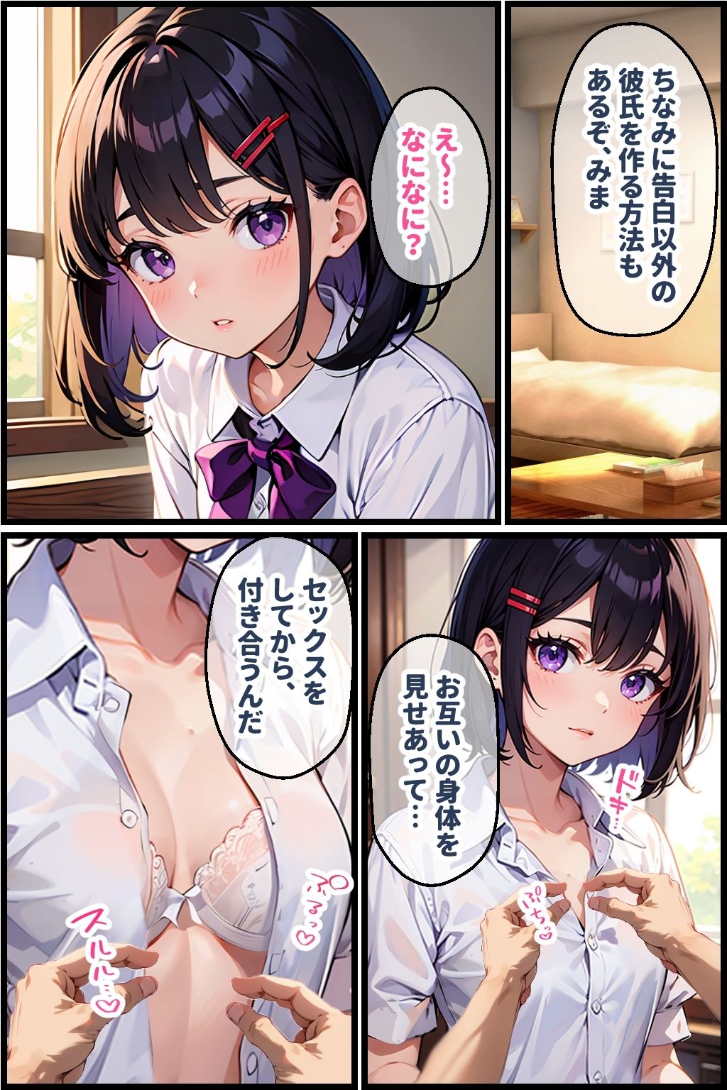 サンプル画像3:お兄ちゃん、色々教えて？ーはじめてのお付き合い編ー(官能マンガ2D（妹）) [d_446225]