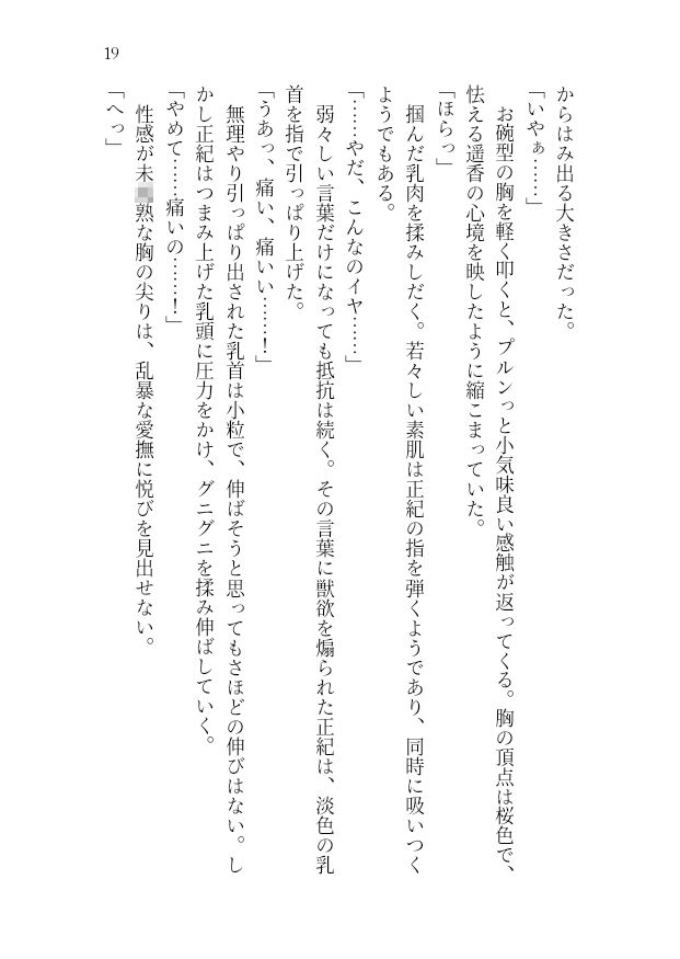 サンプル画像1:【官能小説】アイドル志望女子大生 強●ハメ撮り【レ●プ凌●】(高牧園) [d_446742]