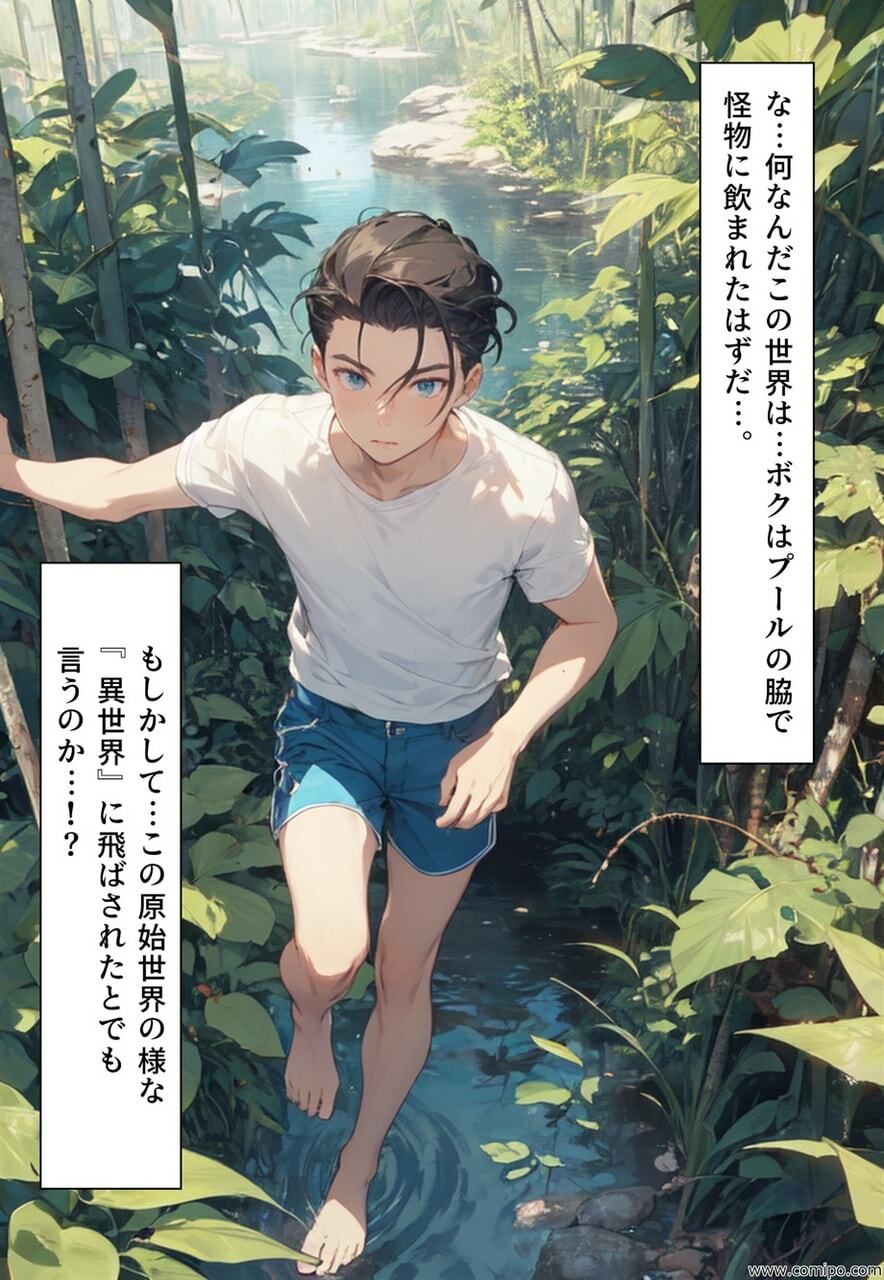 サンプル画像3:原生生物の襲撃 アダムとイブにされた男たち(真城の秘宝館) [d_446857]