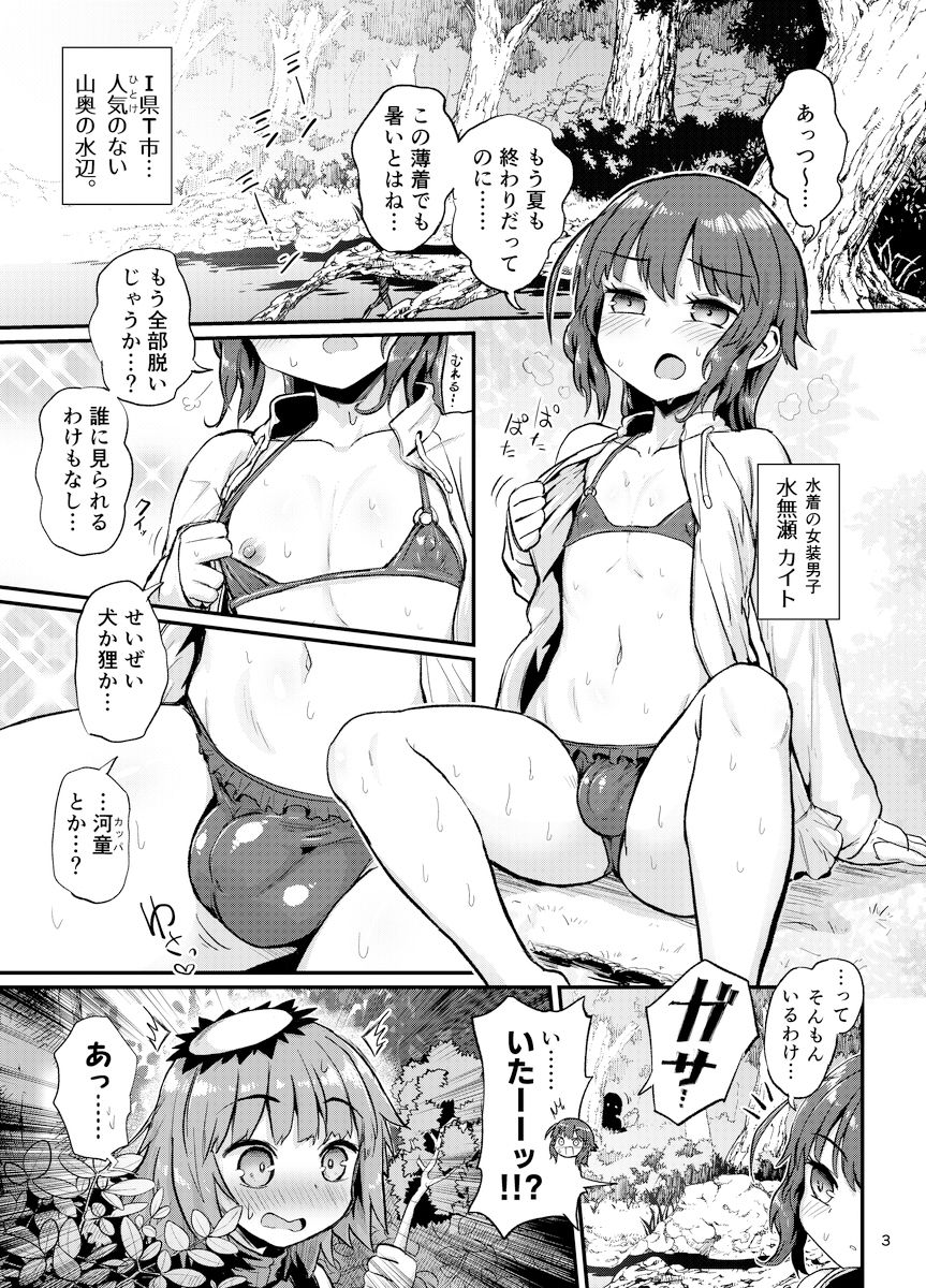 サンプル画像1:夏の水辺の女装男子(蒟蒻鍋) [d_447187]