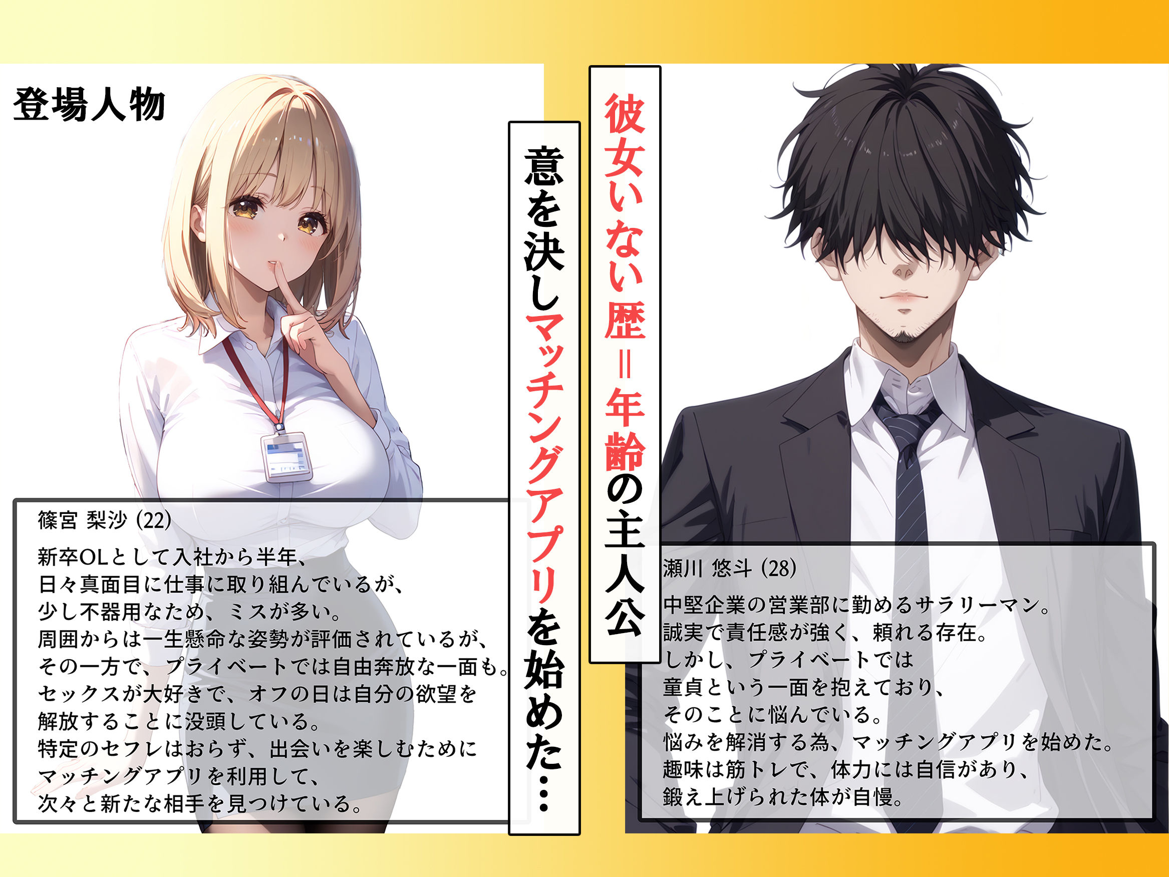 サンプル画像1:マッチング・ナイト 〜ビッチ後輩とマッチして中出しSEX〜(ねこぱんち) [d_448150]