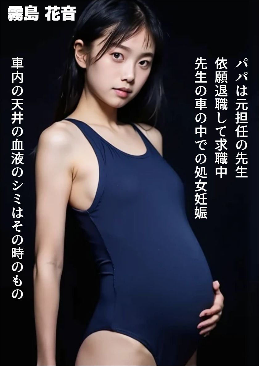 サンプル画像1:スク水/全裸 妊婦(もう限界) [d_448187]