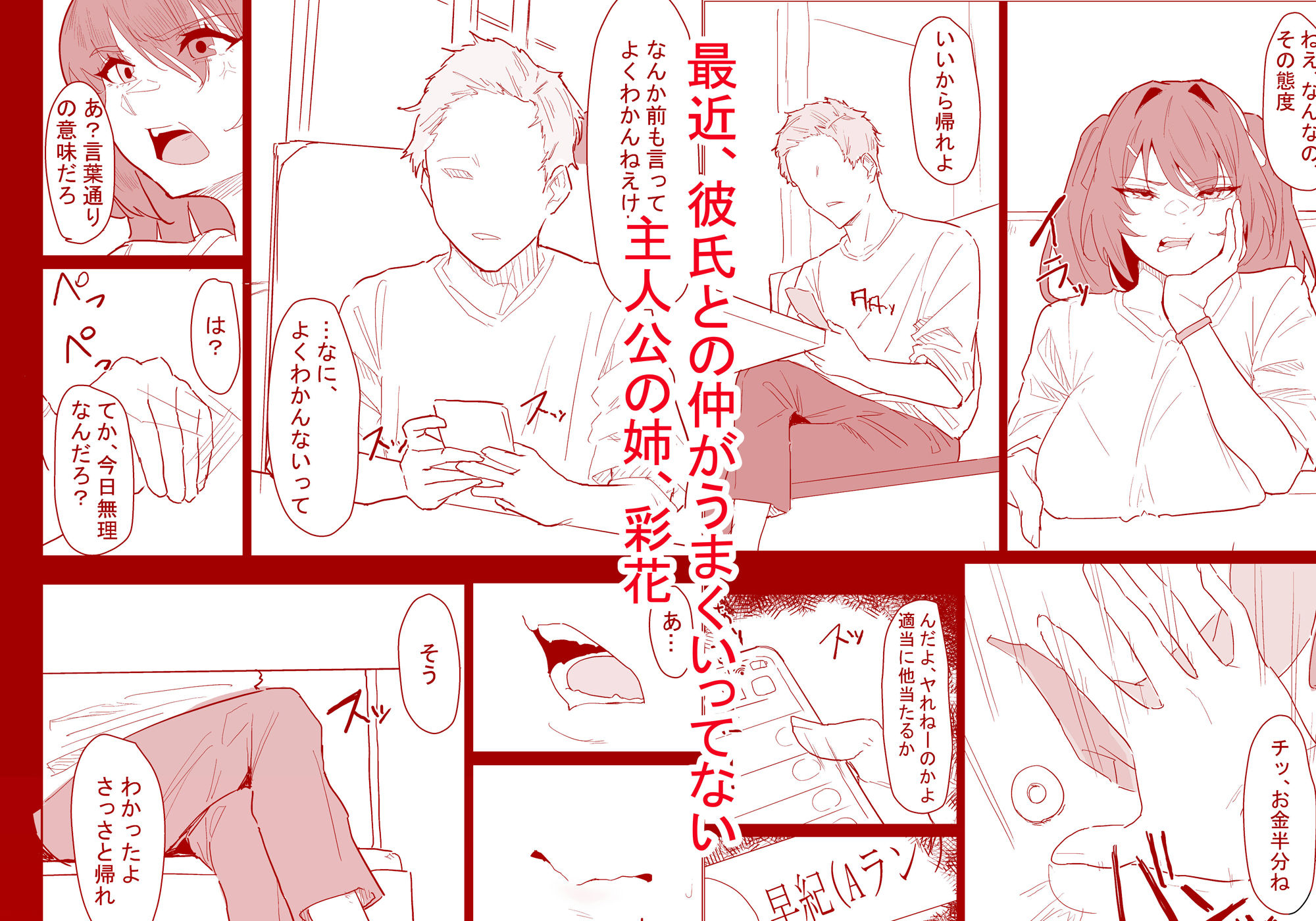 サンプル画像2:彼氏持ちの仕方なく抜いてくれる爆乳な姉(ぷりんたい) [d_448591]