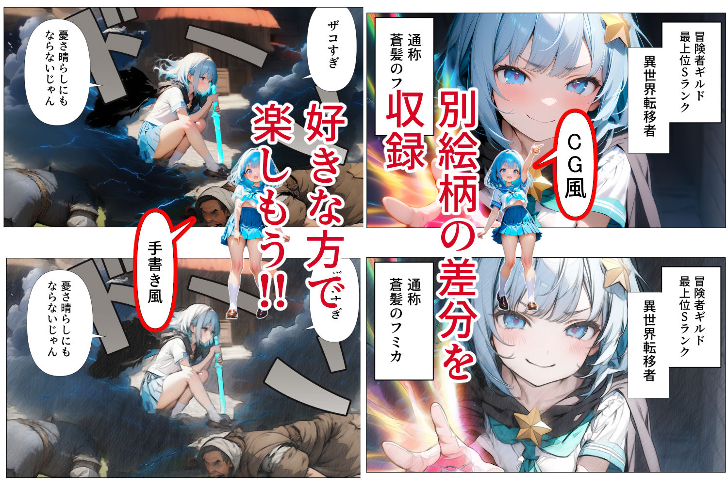 サンプル画像6:異世界転移した美少女がモブ男に負ける漫画(てんでしゅがー) [d_448607]