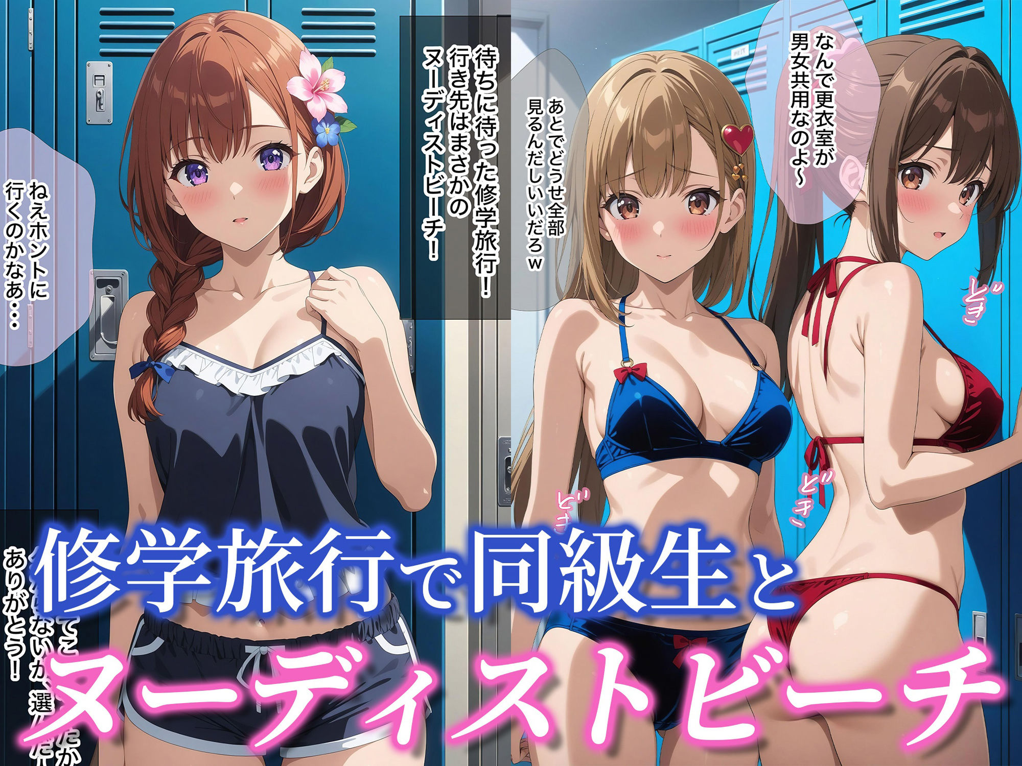 サンプル画像1:修学旅行先はヌーディストビーチ♪(ハイスクールパラダイス) [d_449081]