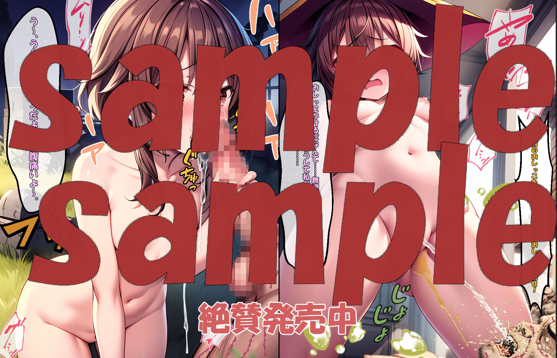 サンプル画像3:「メグミン、魔力ゼロの戦い」「魔法なきユンユン、メグミンを救うための戦い」〜ゾンビ地獄からの生還〜(エレガントビジョン) [d_450032]