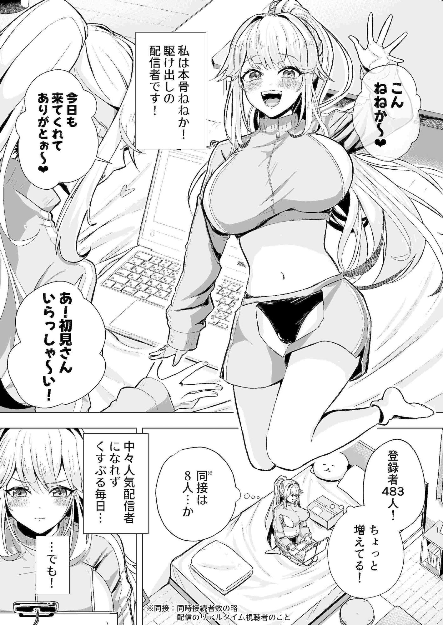 サンプル画像1:感覚共有マシンレビュー配信者 ガチ連続イキ？SEX生配信(ひざなんこつ) [d_450124]
