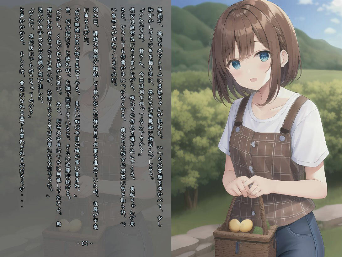 サンプル画像1:目隠しされた友人の妹との背徳の体験［AI挿絵つき短編小説］(ウーパーそふと) [d_450548]