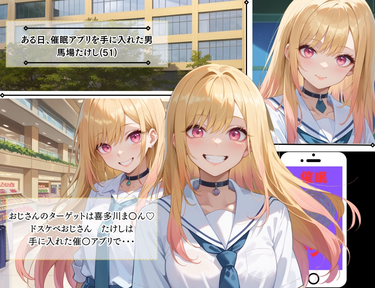 サンプル画像1:催●おじさんに嵌められた喜多川ま〇ん(くりきんとん) [d_450810]