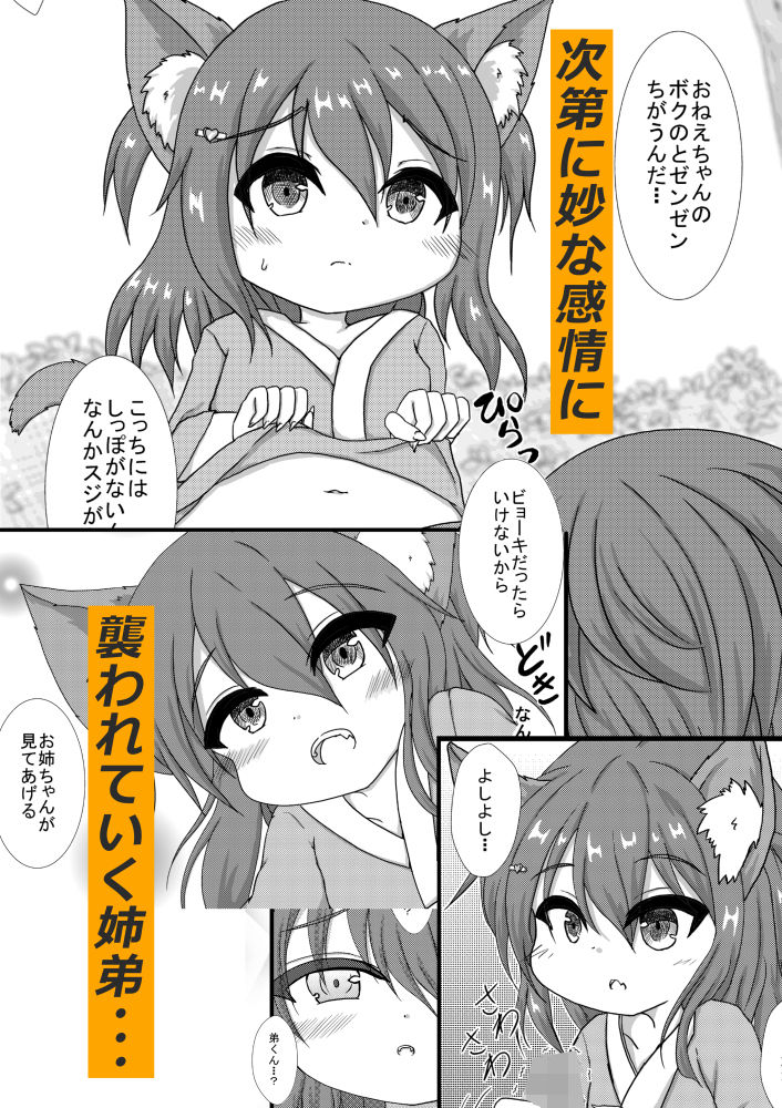 サンプル画像3:黒猫姉弟は男女の違いに興味深々(しろいきょとー) [d_451014]