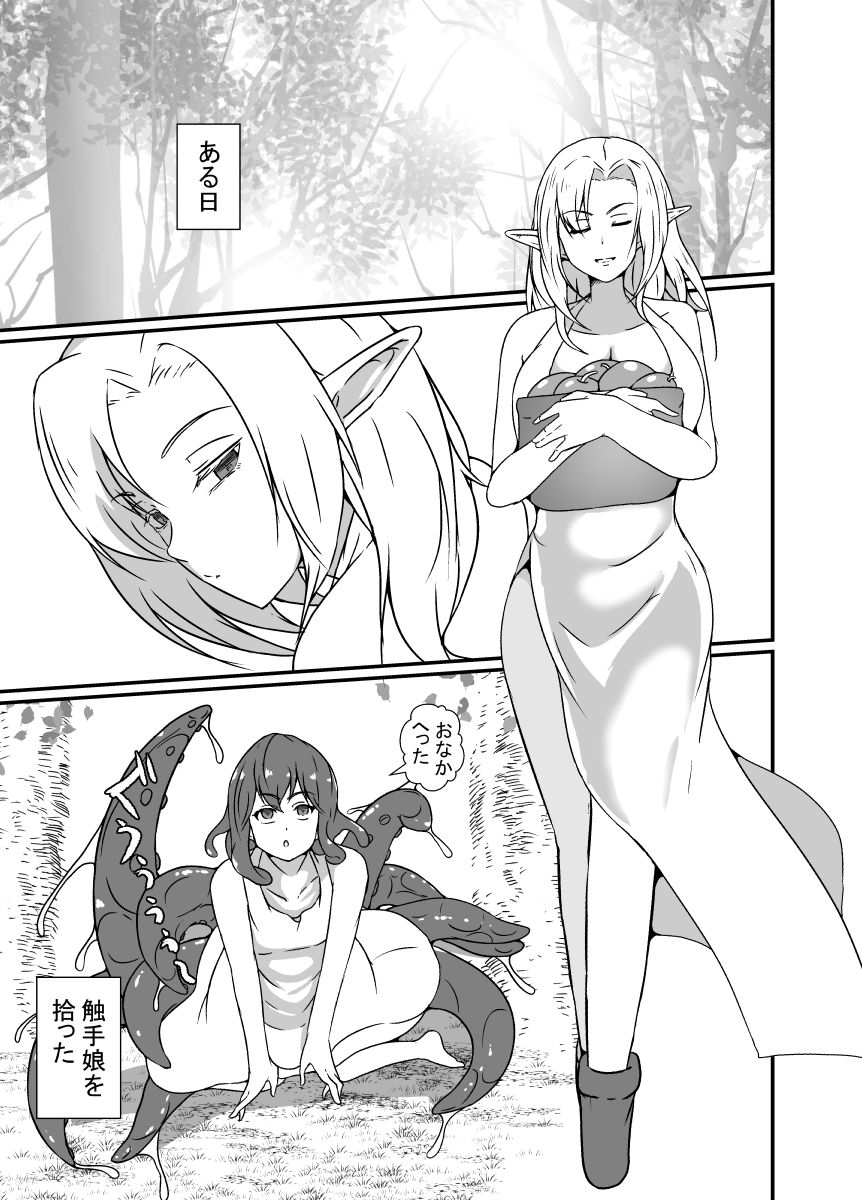 サンプル画像1:触手娘を拾った森のエルフ(リリウム共和国) [d_451777]