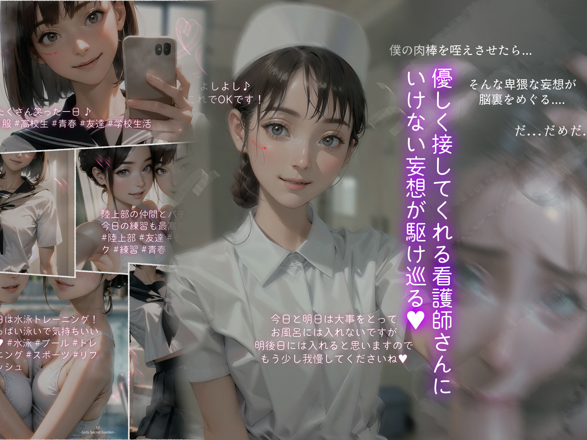 サンプル画像3:魔法のおまじない・熱帯夜の病室で秘密の性看護(Girls Secret Garden) [d_454025]