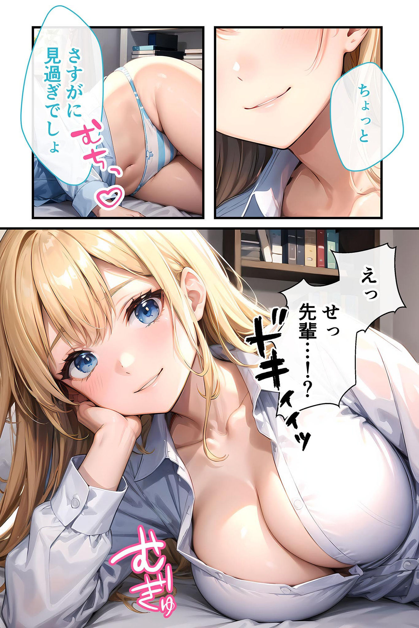 サンプル画像2:いちゃLOVE純情ベッドルーム 〜飲み会後、美人な先輩にお持ち帰りされて〜(ラビットフット) [d_454642]