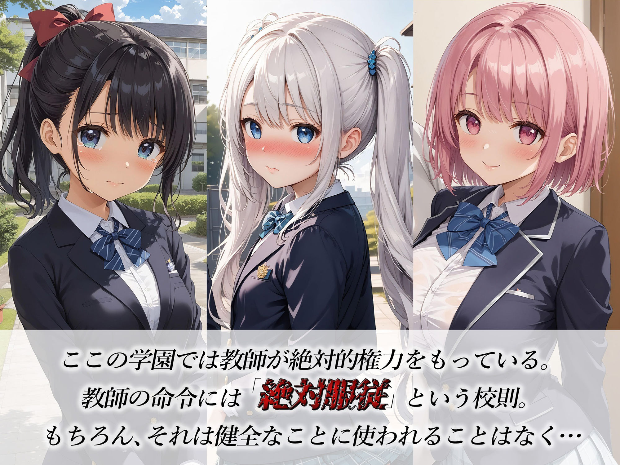 サンプル画像1:絶対服従学園 〜捕らわれた3人の少女たち〜(スクールパラダイス) [d_454961]