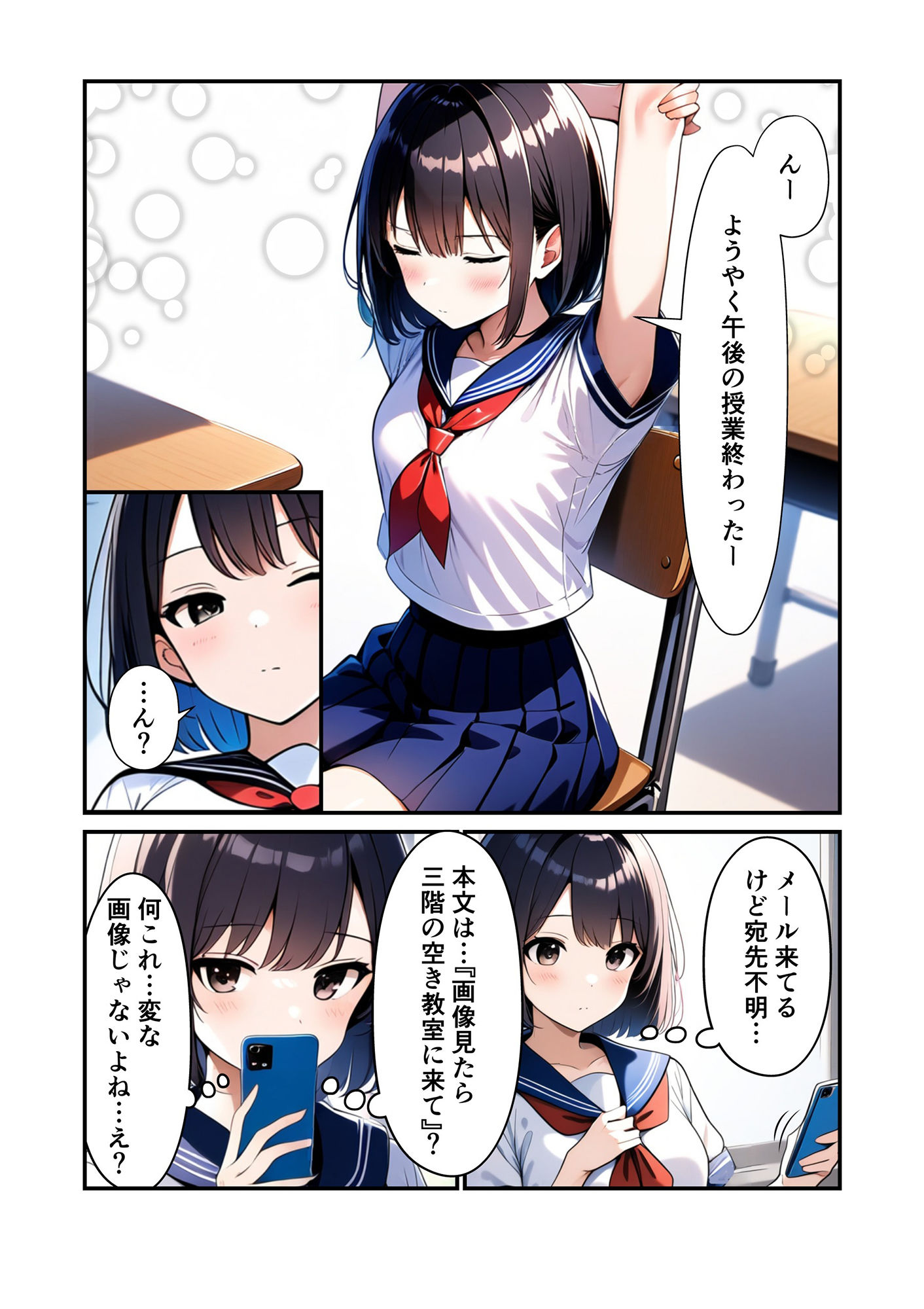 サンプル画像2:浅石来海の受難 1 リメイク(朝露まほし) [d_455352]