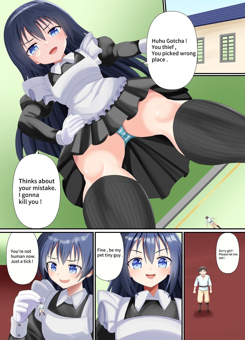 サンプル画像4:見習いメイドに踏みつぶされる(アホ寺僧侶) [d_455463]