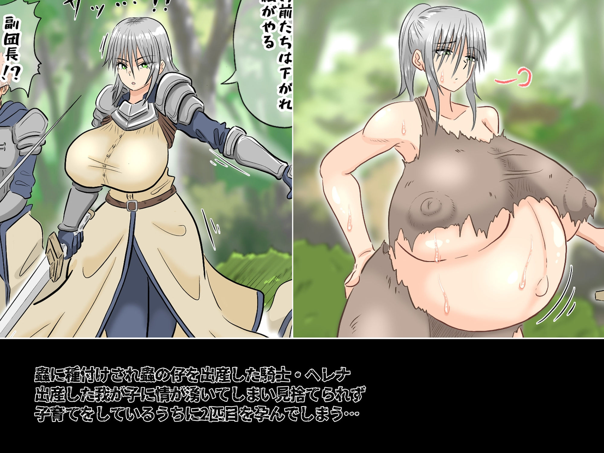 サンプル画像1:女騎士×芋虫 種付け・妊娠・出産・子育て 戦記II(蟲んむしん) [d_456370]