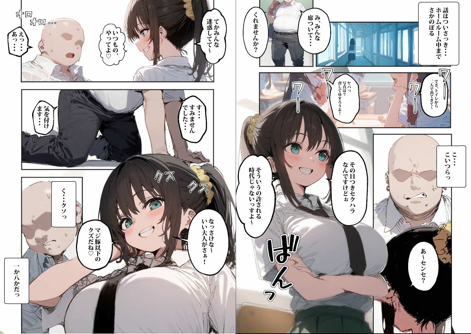 サンプル画像2:全校妊娠〇眠‐性格クズのエリート女子まとめて復讐、俺を辱めたあいつらは在学中に何度も出産しました‐(ミームミーム) [d_456459]