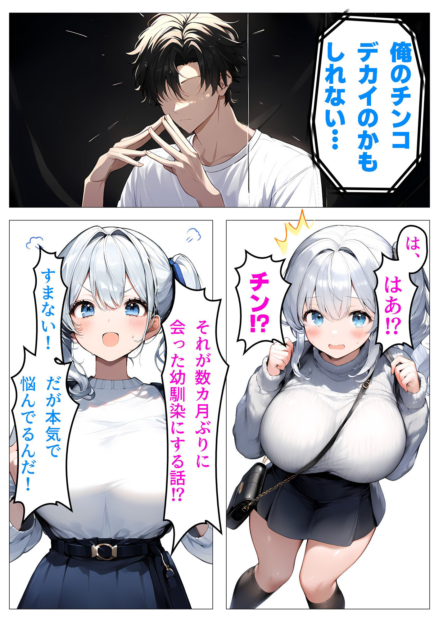 サンプル画像2:幼馴染のチ●コの大きさ見ることになりました！！(しるしみつぎ) [d_458483]