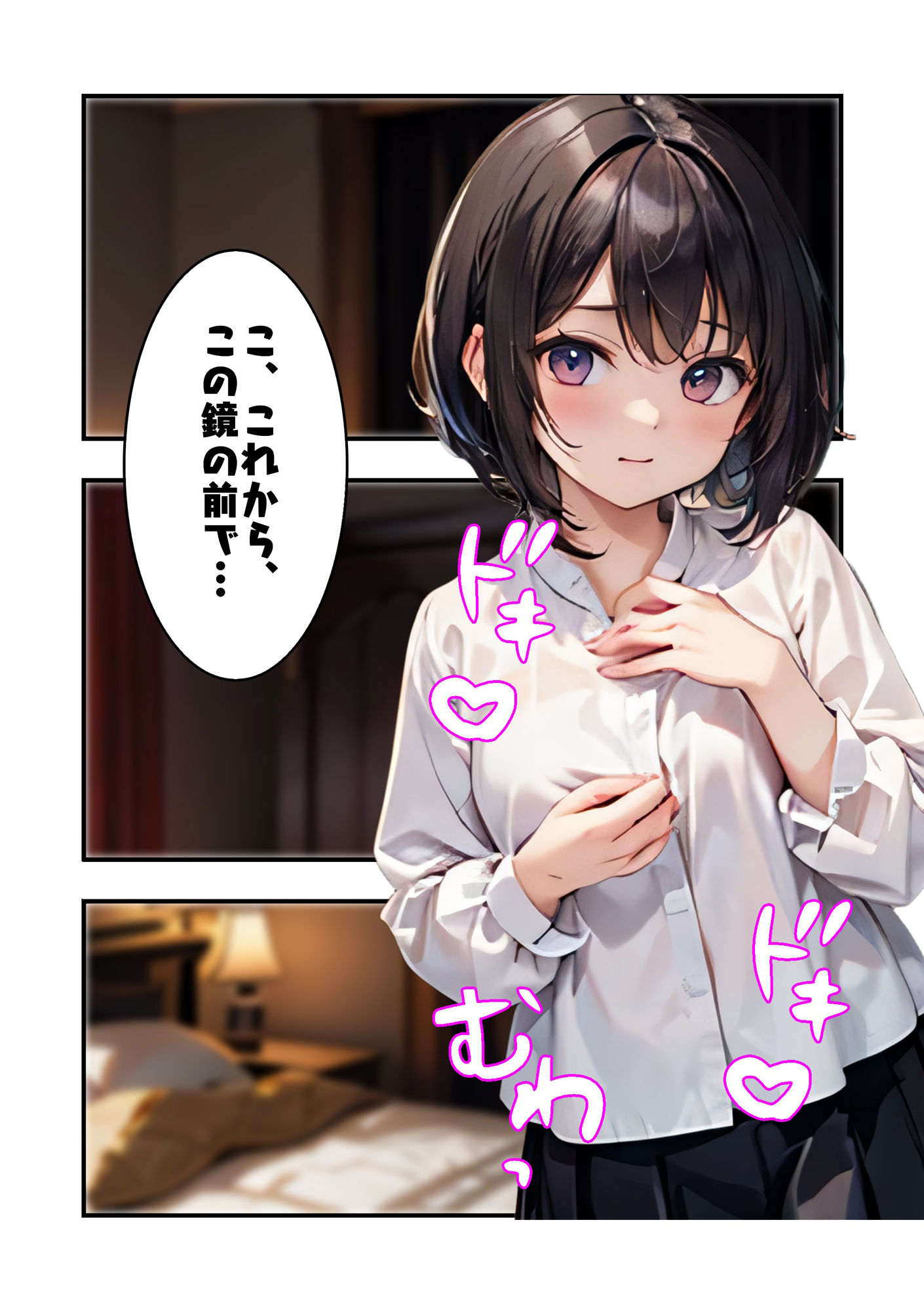 サンプル画像1:露出JD前夜物語 〜鏡の前でのひとり絶頂=(ひらひら夜市) [d_458821]