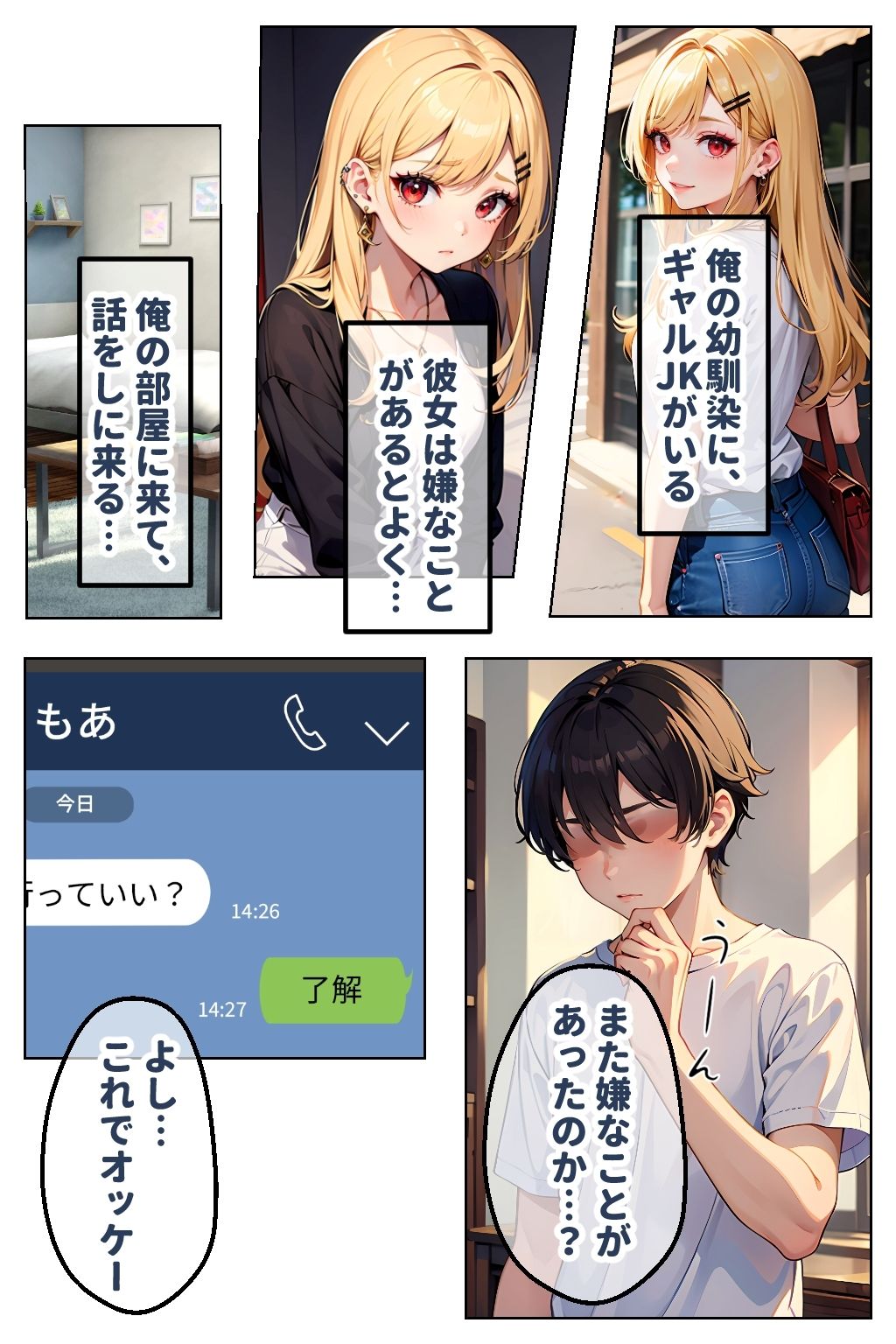 サンプル画像1:見た目ギャル、中身清楚が堕ちるまで 2幼馴染編(官能マンガ2D（地味娘、ギャル）) [d_459532]