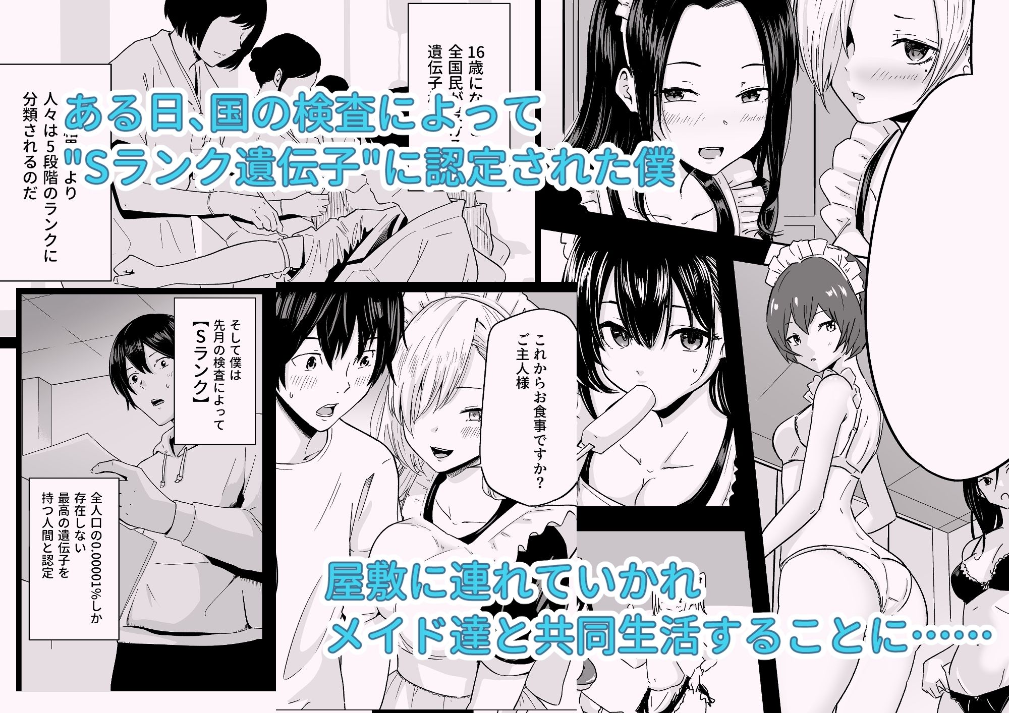 サンプル画像2:Sランク遺伝子認定されたので、優秀な子供を作るためメイドに中出しして妊娠させる話。(わとそん堂) [d_460790]