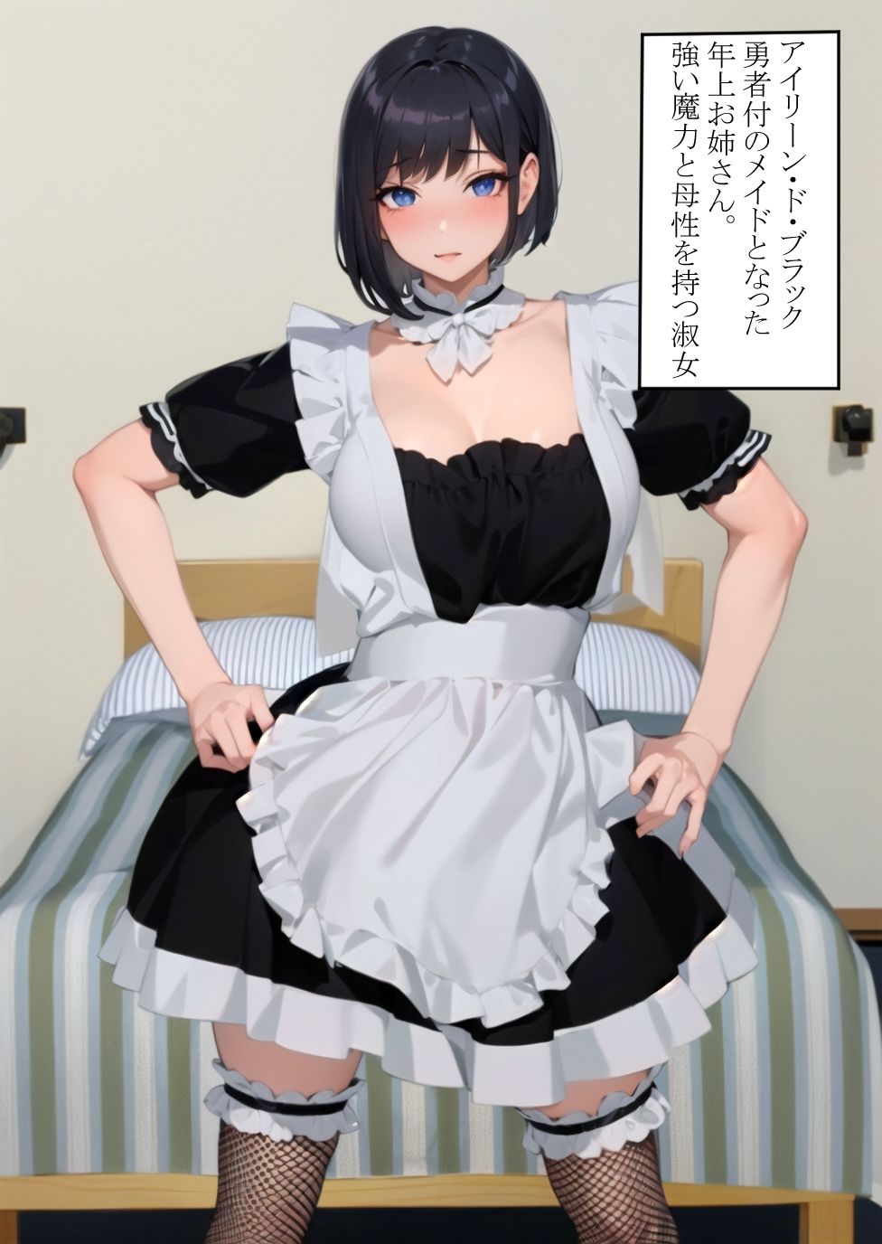 サンプル画像2:魔王を討伐したので年上メイドと辺境でスローライフします！ のエッチなお話し(ぶるずあい) [d_461833]