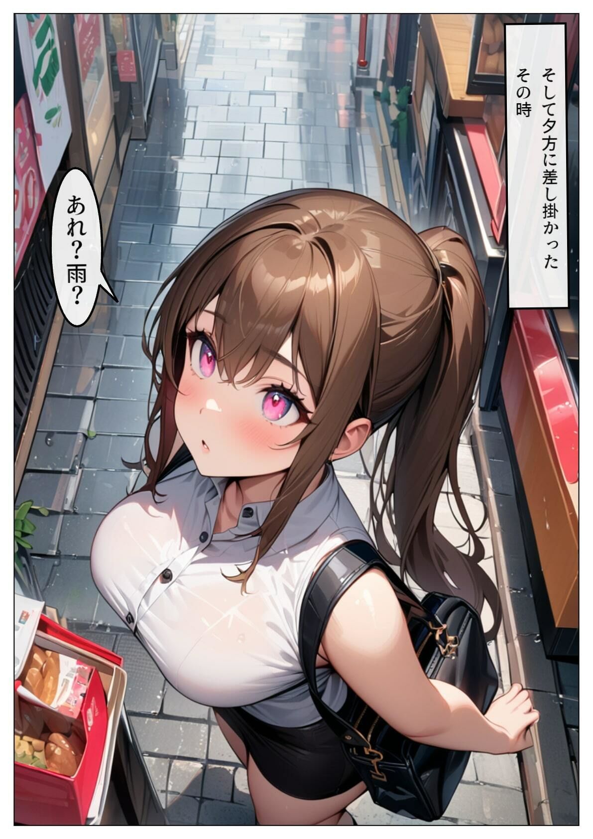 サンプル画像4:ゲリラ豪雨が降ってきたので巨乳の幼馴染とホテルで雨宿りした結果・・・(山田ジョブズ) [d_462565]