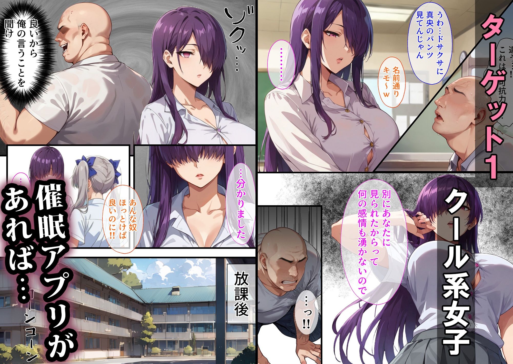 サンプル画像2:催●おじさんに支配された女達〜女子校生編3(もしもの世界) [d_463597]